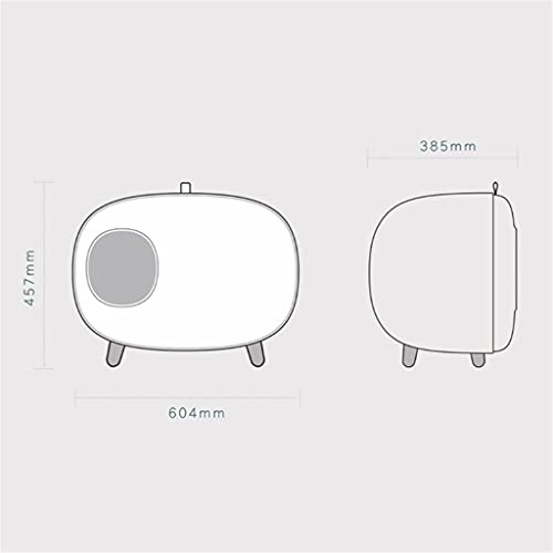 SKROWHN Caja de Arena para Patatas Completamente Cerrada Grande con cajón a Prueba de derrames y a Prueba de olores Caja de Arena para Gatos Suministros para Mascotas (Color : White)