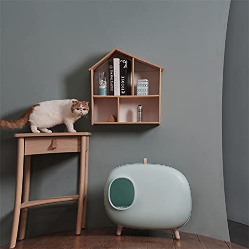 SKROWHN Caja de Arena para Patatas Completamente Cerrada Grande con cajón a Prueba de derrames y a Prueba de olores Caja de Arena para Gatos Suministros para Mascotas (Color : White)