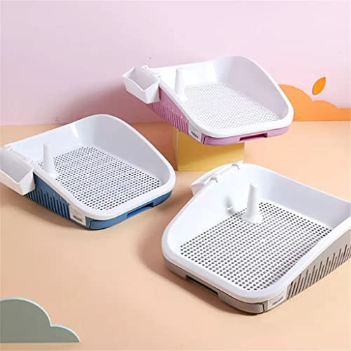SKROWHN Suministros for Interiores Pet Pet por por por por por por PLÁSTICO PLÁSTICO PLÁSTICO Doble Caja DE por por Puppy Pee WC (Color : Pink, Size : One Size)