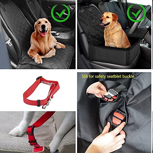 Skyour Funda protectora para asiento delantero para mascotas, para perros, gatos, viaje, impermeable, para pasajeros, mascotas, asientos delanteros para coches, camiones, SUV, furgonetas, (negro)