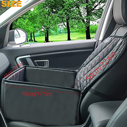 Skyour Funda protectora para asiento delantero para mascotas, para perros, gatos, viaje, impermeable, para pasajeros, mascotas, asientos delanteros para coches, camiones, SUV, furgonetas, (negro)