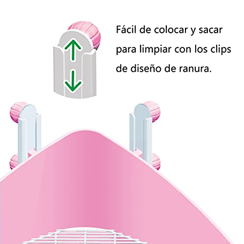 SMELL & SMILE Arenero de plástico de Conejo para Mascotas Entrenador de Orinal fácil de Limpiar esquineras Conejos Color Aleatorio (SOY0089)