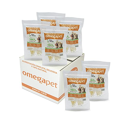 Snack Natural para Perro y Gato - Orejas de Cordero (Pack 6 Bolsas de 4 Unidades) - chuches para Perro - premios para Perros - golosinas para Perros