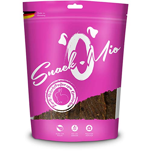 SnackOMio tiernas tiras de carne de conejo 125g, 1 paquete (1 x 0,125 kilogramos)