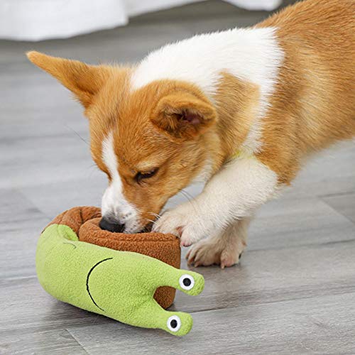 Snail Pet Toy Snuffle Feeding Mat - Peluche de caracol para animales domésticos, dispensador de dulces para perros con forma de caracol