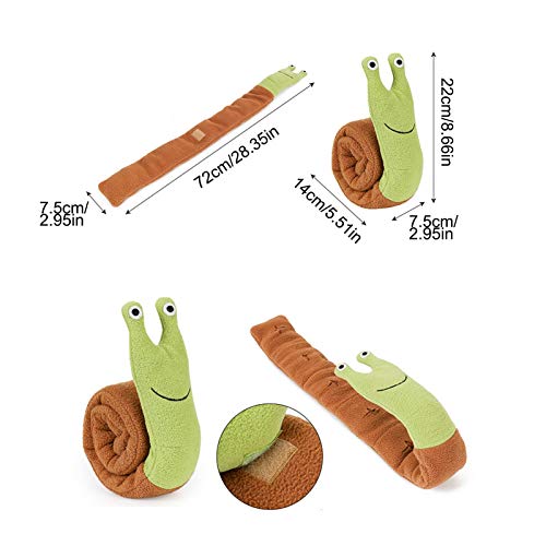 Snail Pet Toy Snuffle Feeding Mat - Peluche de caracol para animales domésticos, dispensador de dulces para perros con forma de caracol