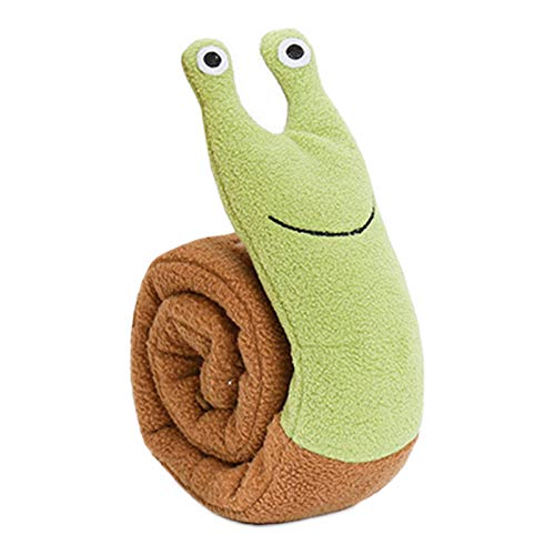 Snail Pet Toy Snuffle Feeding Mat - Peluche de caracol para animales domésticos, dispensador de dulces para perros con forma de caracol