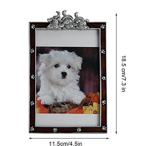 Snufeve6 Marco de Fotos para Perros, el Amor Siempre está ahí Marco de Fotos para Gatos Regalo de condolencia para Mascotas para los Amantes de Las Mascotas para el Recuerdo de una Mascota(marrón)