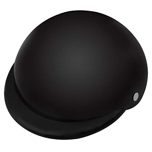 Soapow Casco de moto para perro para mascotas, casco de montar en bicicleta, casco de exterior (negro M)