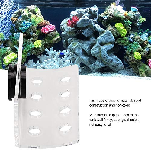 Soporte para estantes de Coral para Acuario Succión más Fuerte Acrílico Coral Frag Rack Soporte para Acuario con Ventosa, Pecera Plataforma para Acuario(8 Hoyos)