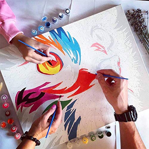 SPJOYSP pintura con numeros para adultos pintar por numeros adultos con animal perro perro perro 16X20inch Con marco