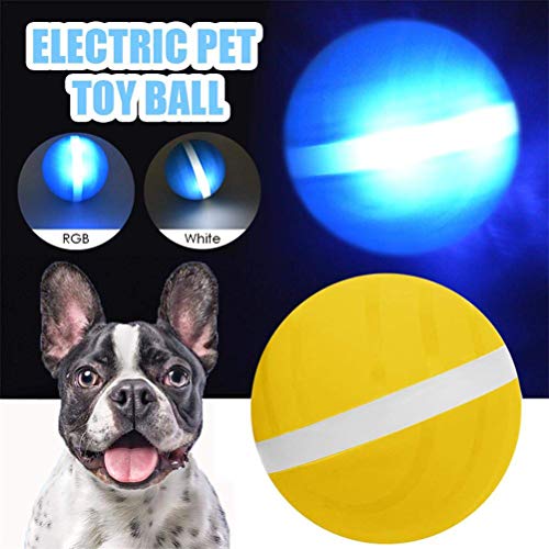 Springball Flashing, Crazy Ball Jumping Ball Bola de luz LED para Perros Fun Toy Dog Play Ball para Perros Grandes y pequeños (Azul)