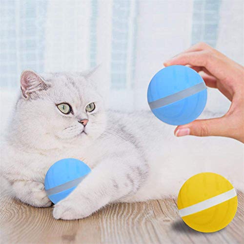 Springball Flashing, Crazy Ball Jumping Ball Bola de luz LED para Perros Fun Toy Dog Play Ball para Perros Grandes y pequeños (Azul)