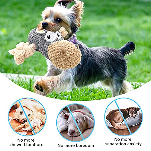 Sqinor Juguetes para Perros Sonido Resistentes Interactivos, Peluches para Perros Cachorros Grandes Pequeños, Regalos para Perros