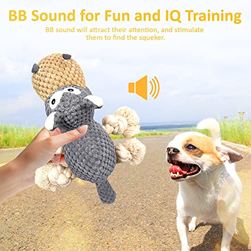 Sqinor Juguetes para Perros Sonido Resistentes Interactivos, Peluches para Perros Cachorros Grandes Pequeños, Regalos para Perros