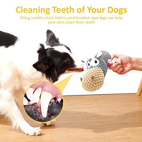 Sqinor Juguetes para Perros Sonido Resistentes Interactivos, Peluches para Perros Cachorros Grandes Pequeños, Regalos para Perros