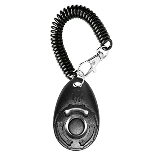 Sraeriot Clicker Clicker Pet Entrenamiento de Mascotas Herramienta de Entrenamiento de Comportamiento de Sonido con Correa de muñeca para Perro Gato Caballo Rojo, Mascota clicker