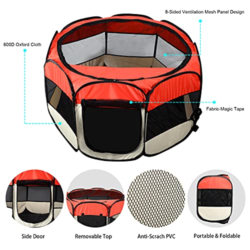Starlike Parque para Cachorros y Perros, Gatos, cercado al Aire Libre, Tienda Impermeable para Animales pequeños como Perros, Gatos