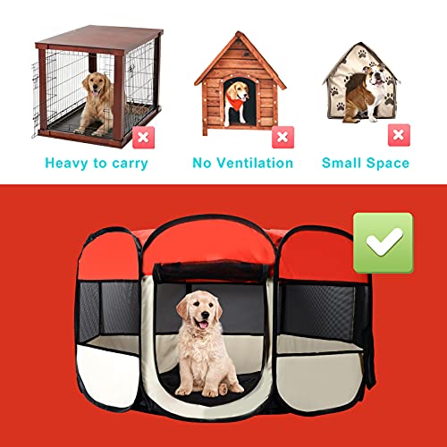 Starlike Parque para Cachorros y Perros, Gatos, cercado al Aire Libre, Tienda Impermeable para Animales pequeños como Perros, Gatos