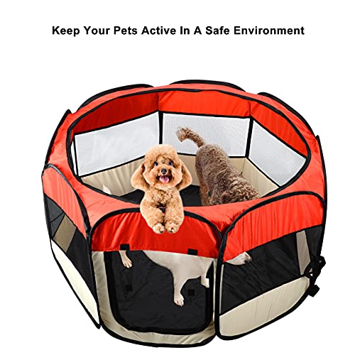 Starlike Parque para Cachorros y Perros, Gatos, cercado al Aire Libre, Tienda Impermeable para Animales pequeños como Perros, Gatos