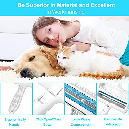 Starlike Quitapelusas para Mascotas, Rodillo quitapelusas, Rodillo para Pelo de Perro, Gato, Pelo de Animales, eficaz para Muebles, Ropa de Cama, sofá y más