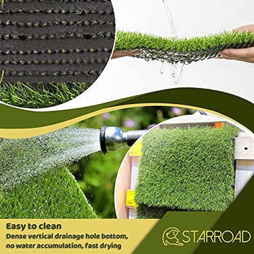 STARROAD-TIM - Alfombra de césped artificial para perros para interiores y exteriores, para ir al baño, zona de entrenamiento, patio y césped (129,8 x 80,8 cm)