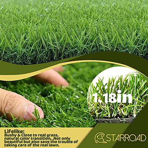 STARROAD-TIM - Alfombra de césped artificial para perros para interiores y exteriores, para ir al baño, zona de entrenamiento, patio y césped (129,8 x 80,8 cm)