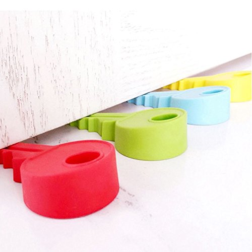 Steellwingsf Tapón de puerta Baby Safety.Novelty Tapón de goma de silicona Decoración de llave de puerta Cuña para protección del bebé - Verde
