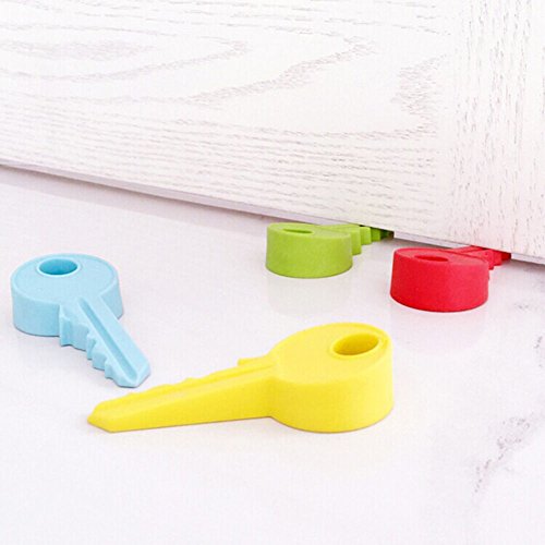 Steellwingsf Tapón de puerta Baby Safety.Novelty Tapón de goma de silicona Decoración de llave de puerta Cuña para protección del bebé - Verde