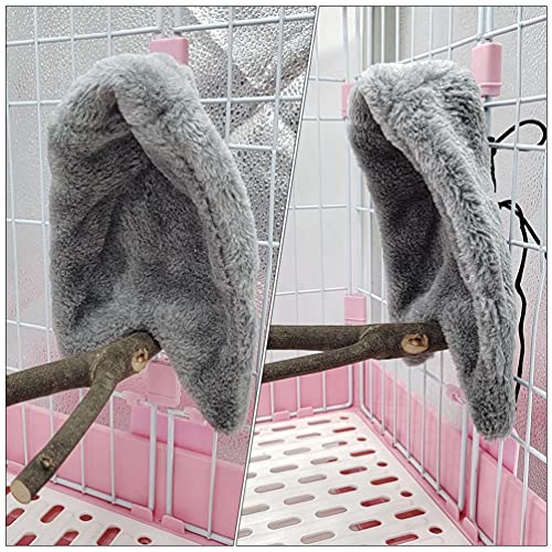 STOBOK 2 Piezas de Lana de Esquina para Pájaros Manta de Lana de Coral Jaula para Loro Acurrucado Nido Acurrucado Nido Colgante para Pájaros Refugio Cubre Ropa de Cama para Perico Gallo