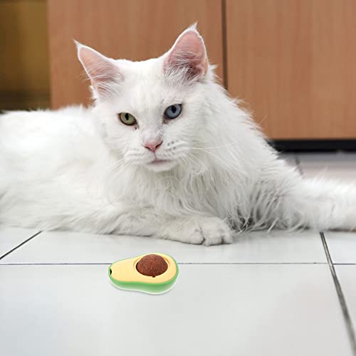 STOBOK 2 unids Pet Cat Catnip Toys Gato Bite Toys Aguacate En Forma de Catnip Playings para Gatito (Verde)