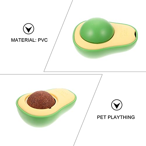 STOBOK 2 unids Pet Cat Catnip Toys Gato Bite Toys Aguacate En Forma de Catnip Playings para Gatito (Verde)