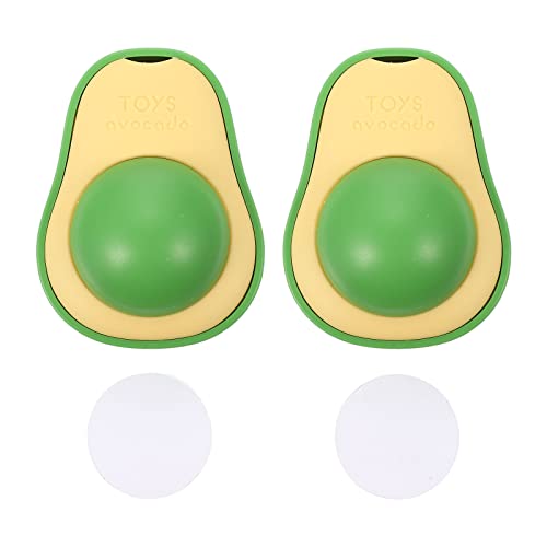 STOBOK 2 unids Pet Cat Catnip Toys Gato Bite Toys Aguacate En Forma de Catnip Playings para Gatito (Verde)