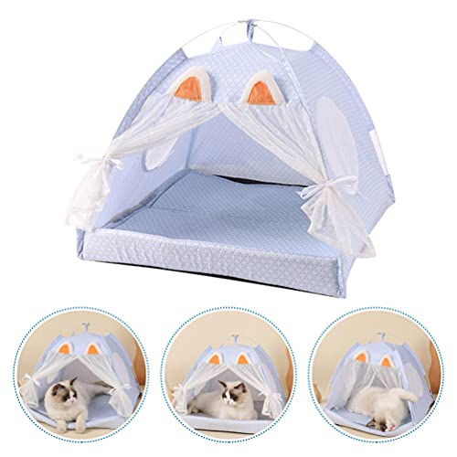 STOBOK Casa Tipi para Mascotas Casa para Perros Casa para Gatos Lavable Linda Casa para Cachorros Cojín para Nido de Mascotas