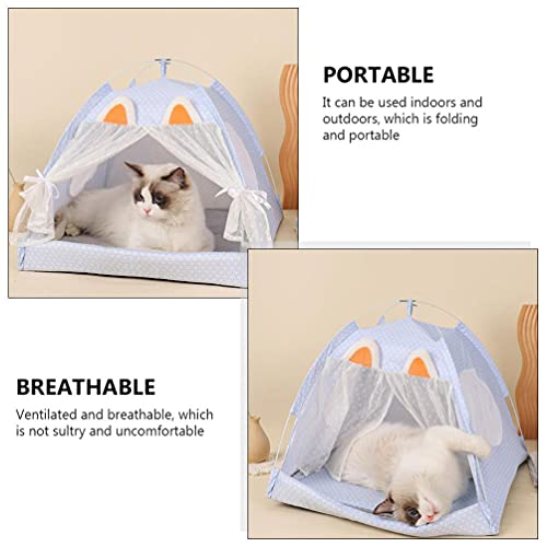 STOBOK Casa Tipi para Mascotas Casa para Perros Casa para Gatos Lavable Linda Casa para Cachorros Cojín para Nido de Mascotas