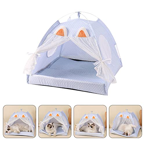 STOBOK Casa Tipi para Mascotas Casa para Perros Casa para Gatos Lavable Linda Casa para Cachorros Cojín para Nido de Mascotas