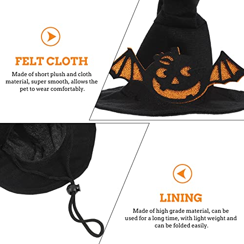 STOBOK Disfraz de Mascota Sombrero de Bruja Sombrero de Mascota Pequeño Perro Gato Disfraz de Bruja Sombrero Año Nuevo Mascota Divertido Gorras Fiesta Cosplay Decoración
