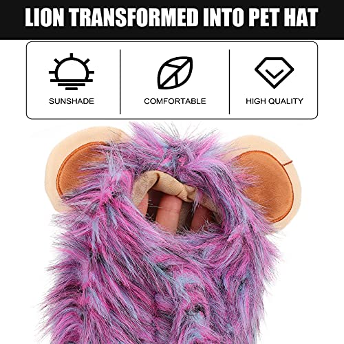 STOBOK Disfraz de Melena de León de Felpa Sombrero de Mascota de Halloween para Gatos Gatitos Cachorros Fiesta de Halloween Cosplay Favor Artículos para La Cabeza