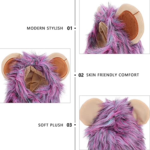 STOBOK Disfraz de Melena de León de Felpa Sombrero de Mascota de Halloween para Gatos Gatitos Cachorros Fiesta de Halloween Cosplay Favor Artículos para La Cabeza