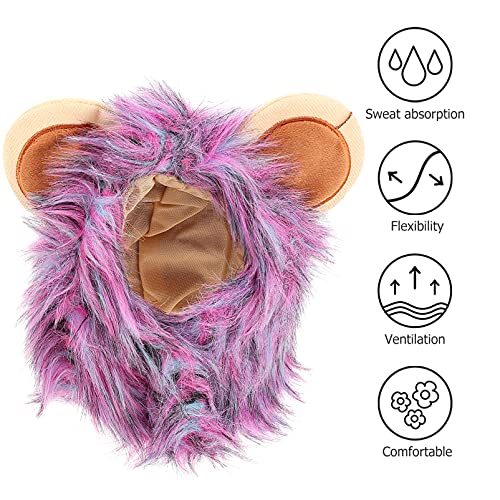 STOBOK Disfraz de Melena de León de Felpa Sombrero de Mascota de Halloween para Gatos Gatitos Cachorros Fiesta de Halloween Cosplay Favor Artículos para La Cabeza