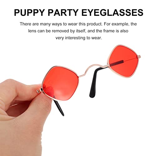STOBOK Gafas para Mascotas Disfraz de Perro Divertido 2 Piezas Gafas de para Gatos Ropa de Ojo para Cachorros Gafas Cosplay para Perros Accesorios para Fotos de Mascotas para Gatos