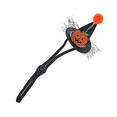 STOBOK Halloween Mascota Bruja Sombrero Perro Bruja Cono Sombrero Gato Mascota Mago Disfraz Gato Disfraces de Halloween Mascota Halloween Fiesta Suministros