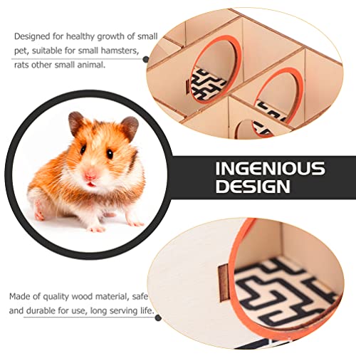 STOBOK Hamster Tunnel Laberinto Casa de Madera: 2 Unids Guinea Pig Castillo de Madera Laberinto Escondite Hábitat Túnel Explorando Toys Pequeño Animal Madera Casa para Chinchilla Gerbil