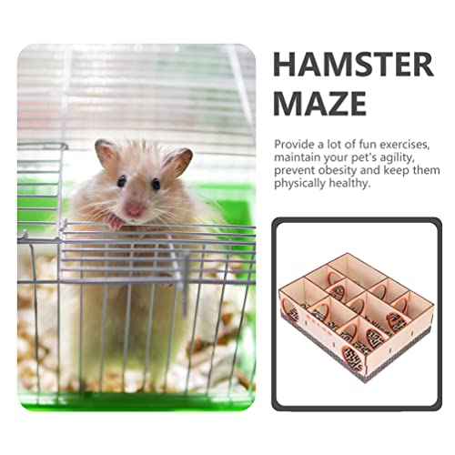 STOBOK Hamster Tunnel Laberinto Casa de Madera: 2 Unids Guinea Pig Castillo de Madera Laberinto Escondite Hábitat Túnel Explorando Toys Pequeño Animal Madera Casa para Chinchilla Gerbil