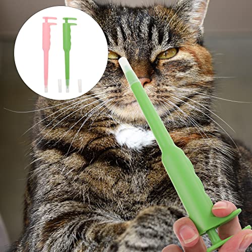 STOBOK Medicina para Mascotas Tablet Tablet Heringa: 2 Unids Cat Pill Shooter Píldora Píldora Líquido Jeringa Dispensador Puppy Medicine Piller Piller Herramienta de Alimentación Médico