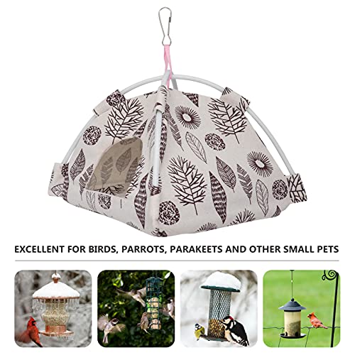 STOBOK Nido de Pájaros Casa Cama Colgante Tienda Hamaca Acurrucar Hut Loro Habitat Cueva Jaula Percha Soporte de Juguete para Cockatieles Lovebird Hámster Hoja de Dormir