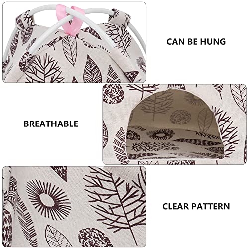 STOBOK Nido de Pájaros Casa Cama Colgante Tienda Hamaca Acurrucar Hut Loro Habitat Cueva Jaula Percha Soporte de Juguete para Cockatieles Lovebird Hámster Hoja de Dormir