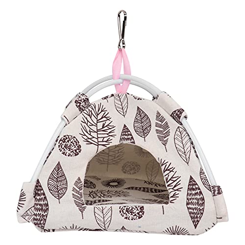 STOBOK Nido de Pájaros Casa Cama Colgante Tienda Hamaca Acurrucar Hut Loro Habitat Cueva Jaula Percha Soporte de Juguete para Cockatieles Lovebird Hámster Hoja de Dormir