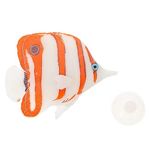 STOBOK Peces artificiales de peces, silmula, pescado acuario, Ornment de plástico Fish Tanque Paisaje, peces para depósitos de pescado de acuario, color naranja