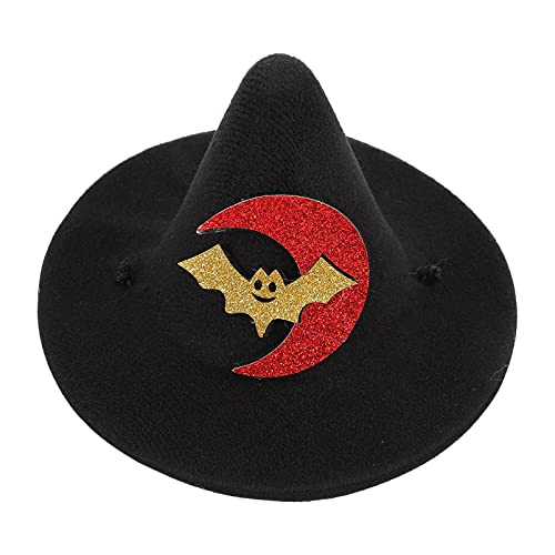 STOBOK Sombreros de Bruja Mascota Disfraz de Vampiro Mascota Sombrero de Mago Disfraz de Gato Cosplay Sombreros de Bruja Ropa para Mascotas para Gatos Gatitos Perros